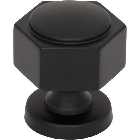 Top Knobs Stanmore 1 1/4" Length Geometric Knob, Flat Black - TK3320BLK