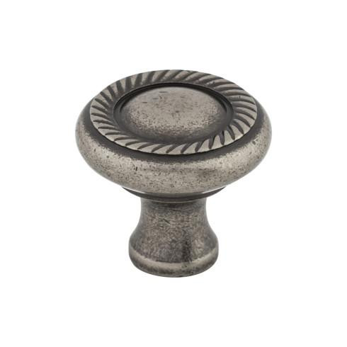 Top Knobs Swirl Cut 1 1/4" Diameter Round Knob, Antique Pewter - M329