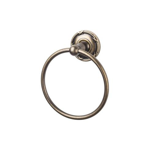 Top Knobs Edwardian Bath Ring - Ribbon Backplate, German Bronze - ED5GBZE
