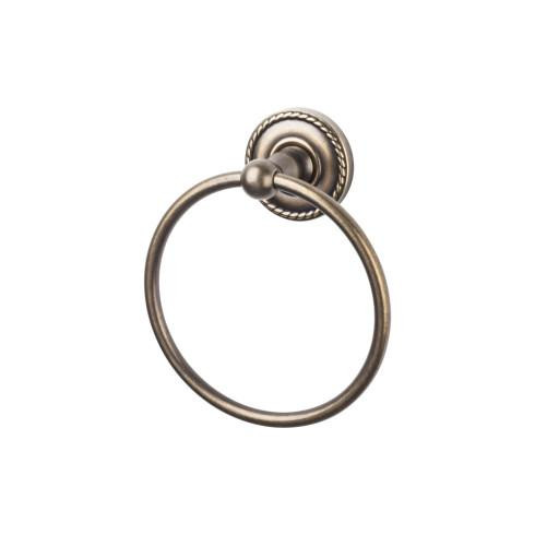 Top Knobs Edwardian Bath Ring - Rope Backplate, German Bronze - ED5GBZF