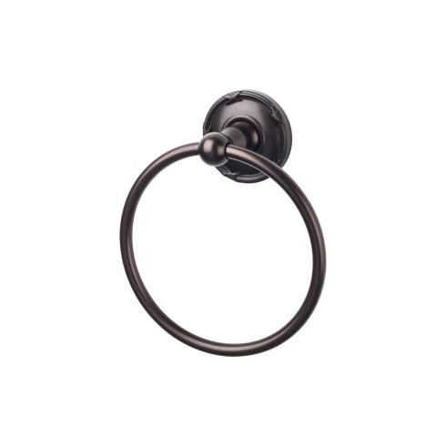 Top Knobs Edwardian Bath Ring - Ribbon Backplate, Oil Rubbed Bronze - ED5ORBE