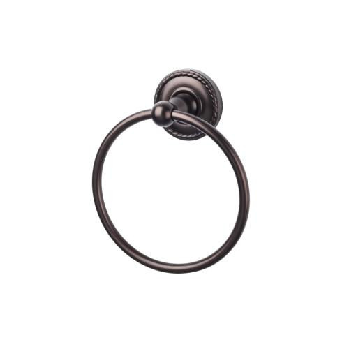 Top Knobs Edwardian Bath Ring - Oil Rubbed Bronze - Rope Backplate - ED5ORBF