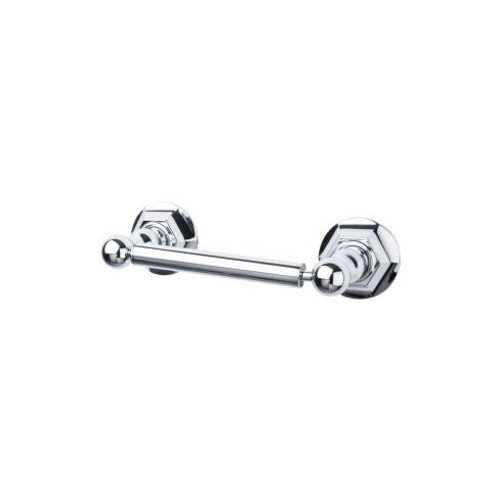 Top Knobs Edwardian Bath Tissue Holder - Polished Chrome - Hex Backplate - ED3PCB