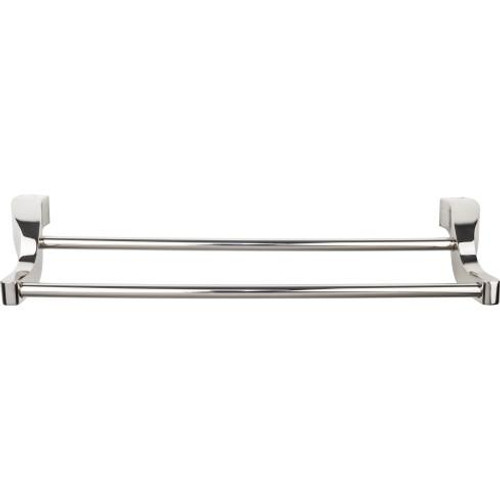 Top Knobs Aqua Bath 18" Double Towel Bar - Polished Nickel - AQ7PN