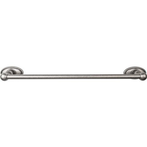 Top Knobs Edwardian Bath 18" Single Towel Bar - Antique Pewter - Oval Backplate - ED6APC