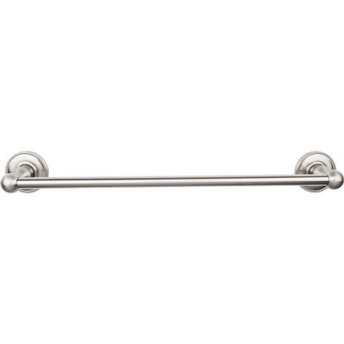 Top Knobs Edwardian Bath 18" Single Towel Bar - Brushed Satin Nickel - Beaded Backplate - ED6BSNA