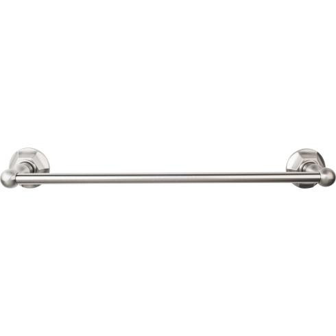 Top Knobs Edwardian Bath 18" Single Towel Bar - Brushed Satin Nickel - Hex Backplate - ED6BSNB