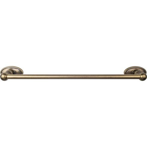 Top Knobs Edwardian Bath 18" Single Towel Bar - German Bronze - Oval Backplate - ED6GBZC