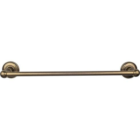 Top Knobs Edwardian Bath 18" Single Towel Bar - Plain Backplate, German Bronze - ED6GBZD