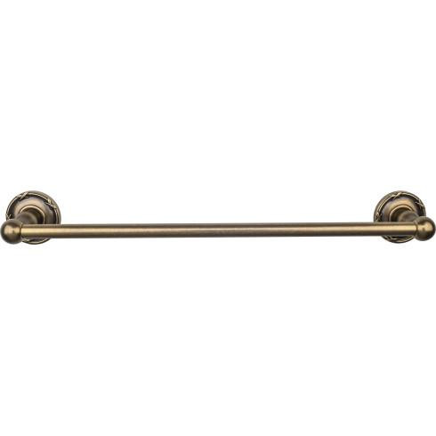 Top Knobs Edwardian Bath 18" Single Towel Bar - German Bronze - Ribbon Backplate - ED6GBZE