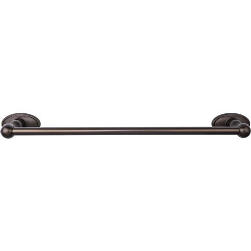 Top Knobs Edwardian Bath 18" Single Towel Bar - Oil Rubbed Bronze - Oval Backplate - ED6ORBC