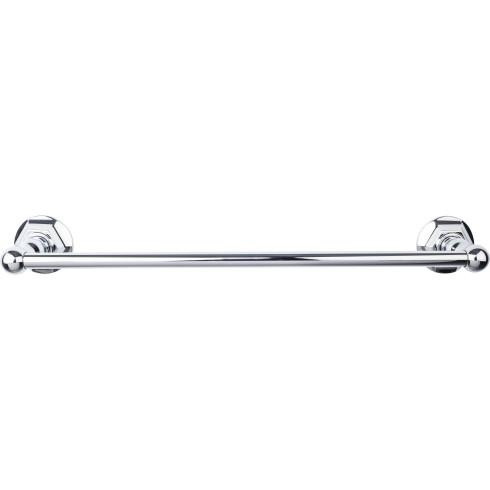 Top Knobs Edwardian Bath 18" Single Towel Bar - Hex Backplate, Polished Chrome - ED6PCB