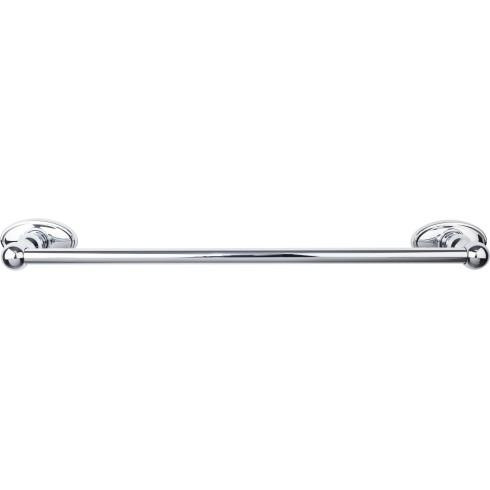 Top Knobs Edwardian Bath 18" Single Towel Bar - Polished Chrome - Oval Backplate - ED6PCC