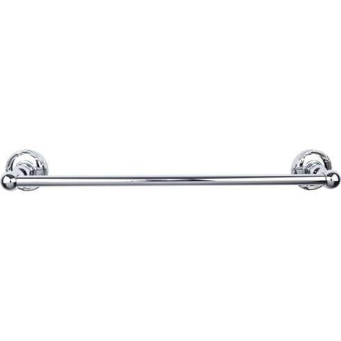 Top Knobs Edwardian Bath 18" Single Towel Bar - Ribbon Backplate, Polished Chrome - ED6PCE