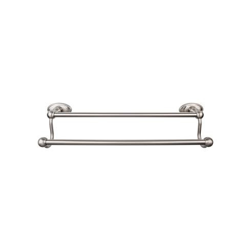 Top Knobs Edwardian Bath 24" Double Towel Bar - Oval Backplate, Brushed Satin Nickel - ED9BSNC