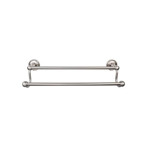 Top Knobs Edwardian Bath 24" Double Towel Bar - Ribbon Backplate, Brushed Satin Nickel - ED9BSNE