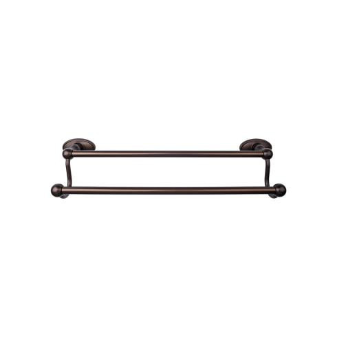 Top Knobs Edwardian Bath 24" Double Towel Bar - Oval Backplate, Oil Rubbed Bronze - ED9ORBC