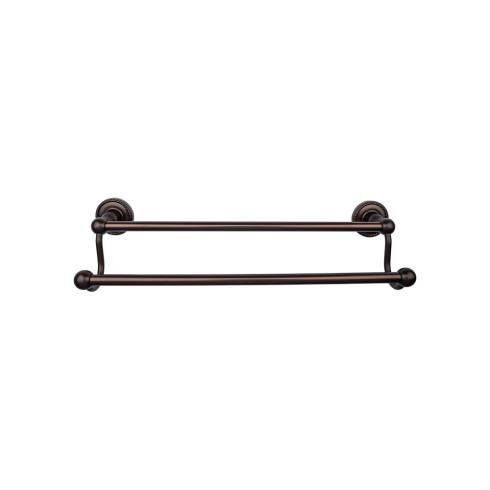 Top Knobs Edwardian Bath 24" Double Towel Bar - Rope Backplate, Oil Rubbed Bronze - ED9ORBF
