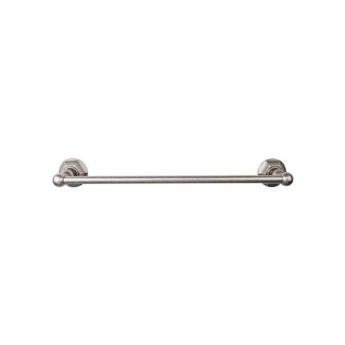 Top Knobs Edwardian Bath 24" Single Towel Bar - Antique Pewter - Hex Backplate - ED8APB