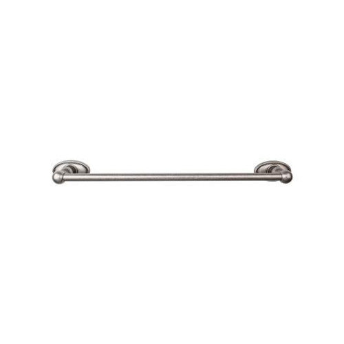 Top Knobs Edwardian Bath 24" Single Towel Bar - Antique Pewter - Oval Backplate - ED8APC