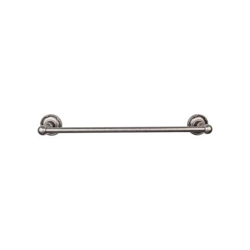 Top Knobs Edwardian Bath 24" Single Towel Bar - Antique Pewter - Ribbon Backplate - ED8APE
