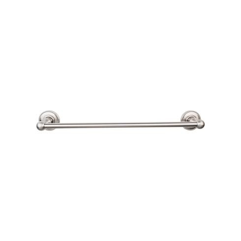 Top Knobs Edwardian Bath 24" Single Towel Bar - Brushed Satin Nickel - Beaded Backplate - ED8BSNA
