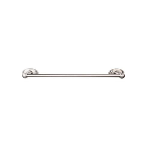 Top Knobs Edwardian Bath 24" Single Towel Bar - Brushed Satin Nickel - Oval Backplate - ED8BSNC