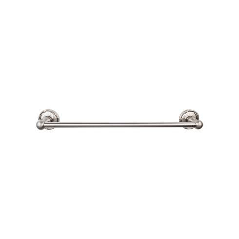 Top Knobs Edwardian Bath 24" Single Towel Bar - Brushed Satin Nickel - Ribbon Backplate - ED8BSNE