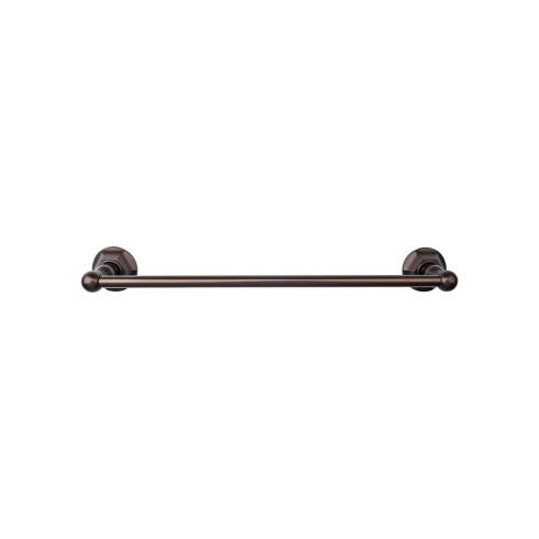 Top Knobs Edwardian Bath 24" Single Towel Bar - Hex Backplate, Oil Rubbed Bronze - ED8ORBB