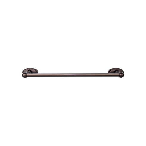 Top Knobs Edwardian Bath 24" Single Towel Bar - Oval Backplate, Oil Rubbed Bronze - ED8ORBC