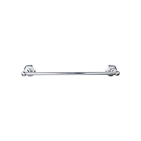 Top Knobs Edwardian Bath 24" Single Towel Bar - Hex Backplate, Polished Chrome - ED8PCB