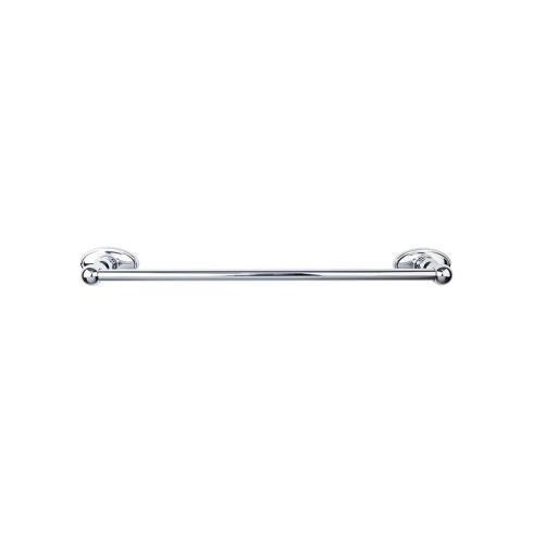 Top Knobs Edwardian Bath 24" Single Towel Bar - Oval Backplate, Polished Chrome - ED8PCC