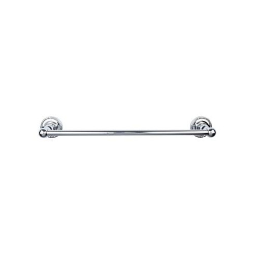 Top Knobs Edwardian Bath 24" Single Towel Bar - Polished Chrome - Rope Backplate - ED8PCF