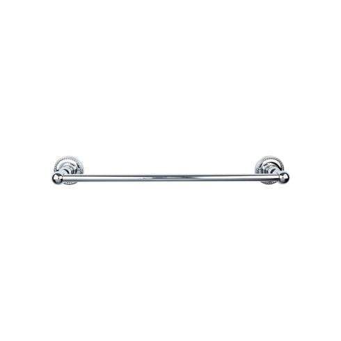 Top Knobs Edwardian Bath 24" Single Towel Bar - Rope Backplate, Polished Chrome - ED8PCF