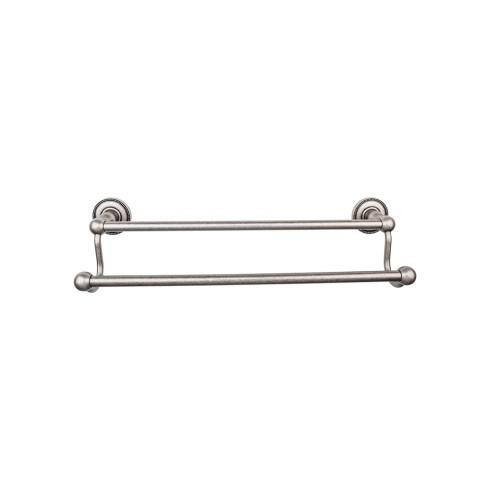 Top Knobs Edwardian Bath 30" Double Towel Bar - Beaded Backplate, Antique Pewter - ED11APA