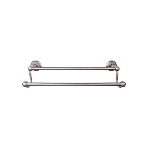Top Knobs Edwardian Bath 30" Double Towel Bar - Hex Backplate, Antique Pewter - ED11APB
