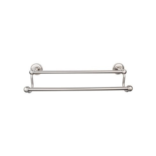 Top Knobs Edwardian Bath 30" Double Towel Bar - Brushed Satin Nickel - Beaded Backplate - ED11BSNA
