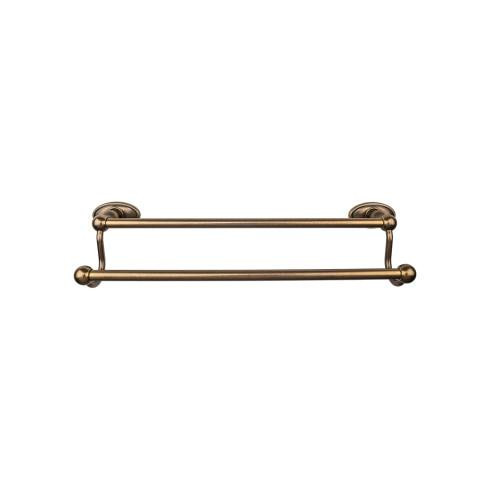 Top Knobs Edwardian Bath 30" Double Towel Bar - Oval Backplate, German Bronze - ED11GBZC
