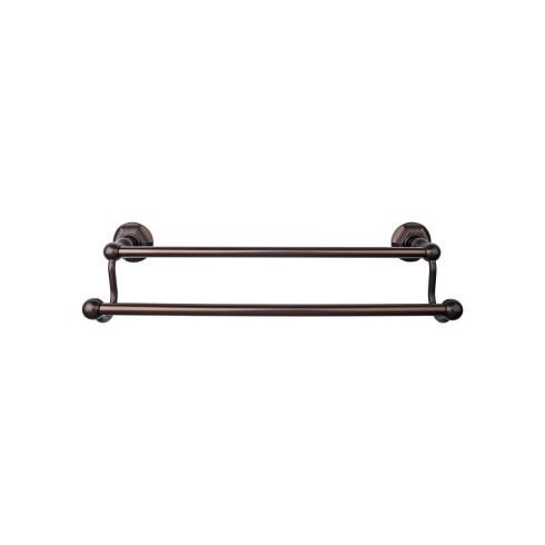 Top Knobs Edwardian Bath 30" Double Towel Bar - Oil Rubbed Bronze - Hex Backplate - ED11ORBB