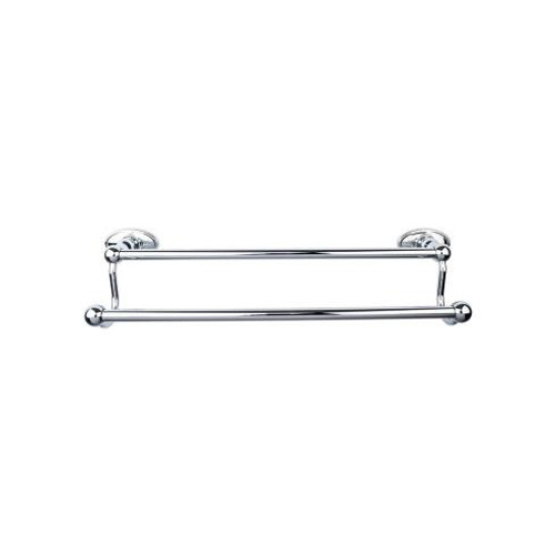 Top Knobs Edwardian Bath 30" Double Towel Bar - Polished Chrome - Oval Backplate - ED11PCC