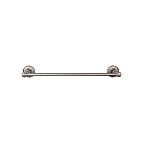 Top Knobs Edwardian Bath 30" Single Towel Bar - Antique Pewter - Plain Backplate - ED10APD