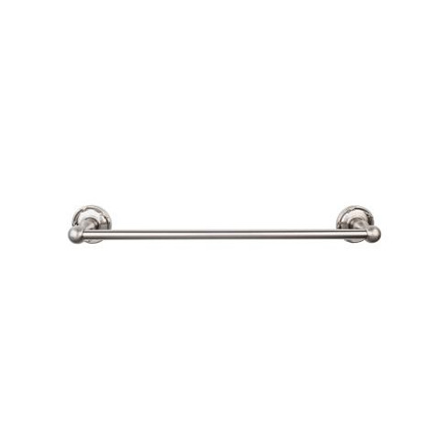 Top Knobs Edwardian Bath 30" Single Towel Bar - Brushed Satin Nickel - Ribbon Backplate - ED10BSNE