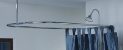 Cheviot 24" X 42" Rectangular Shower Curtain Rod for Clawfoot Tub - Chrome - 3150/42-CH