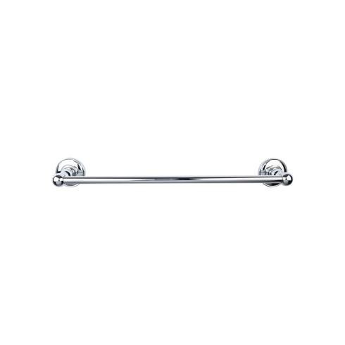 Top Knobs Edwardian Bath 30" Single Towel Bar - Plain Backplate, Polished Chrome - ED10PCD