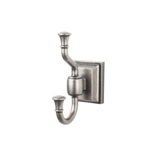 Top Knobs Stratton Bath Double Hook - Antique Pewter - STK2AP