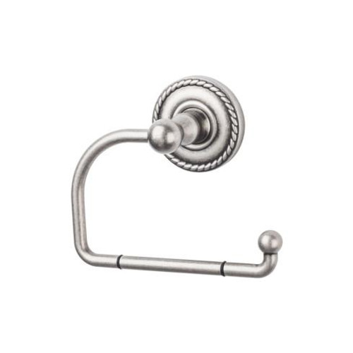 Top Knobs Edwardian Bath Tissue Hook - Antique Pewter - Rope Backplate - ED4APF