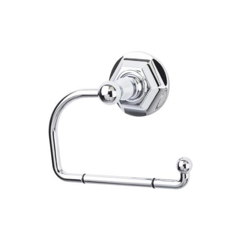 Top Knobs Edwardian Bath Tissue Hook - Polished Chrome - Hex Backplate - ED4PCB