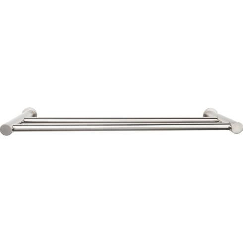 Top Knobs Hopewell Bath 18" Double Towel Bar - Brushed Satin Nickel - HOP7BSN
