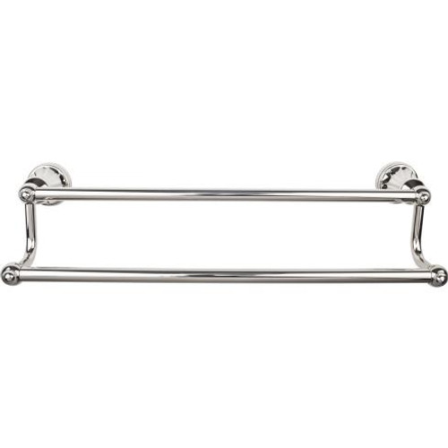 Top Knobs Hudson Bath 18" Double Towel Bar - Polished Nickel - HUD7PN