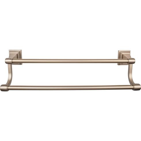 Top Knobs Stratton Bath 18" Double Towel Bar - Brushed Bronze - STK7BB